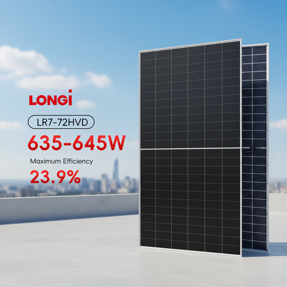 Longi  635W 640W 645W N Type Solar Panel Monocrystalline PV Modules for Solar Power System