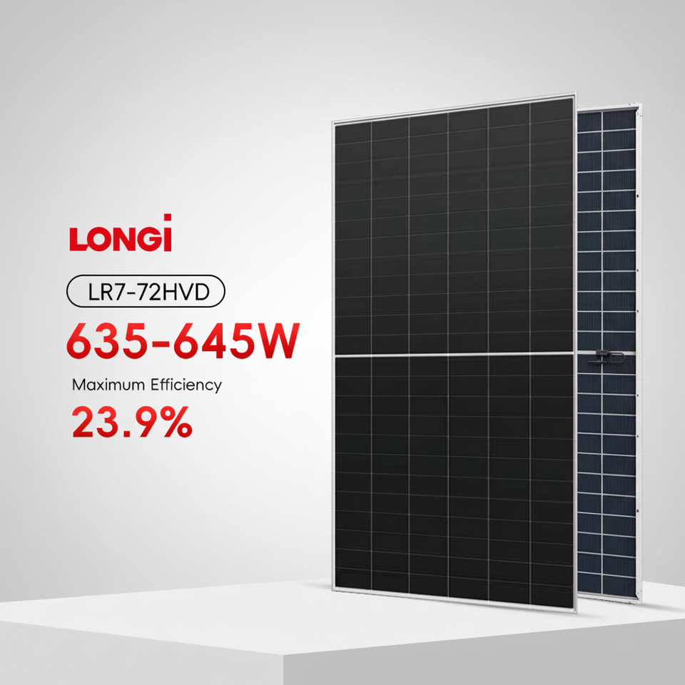 Longi 630W Solar Panel N Type Monocrystalline Bifacial PV Modules for Home Rooftop Solar Installation
