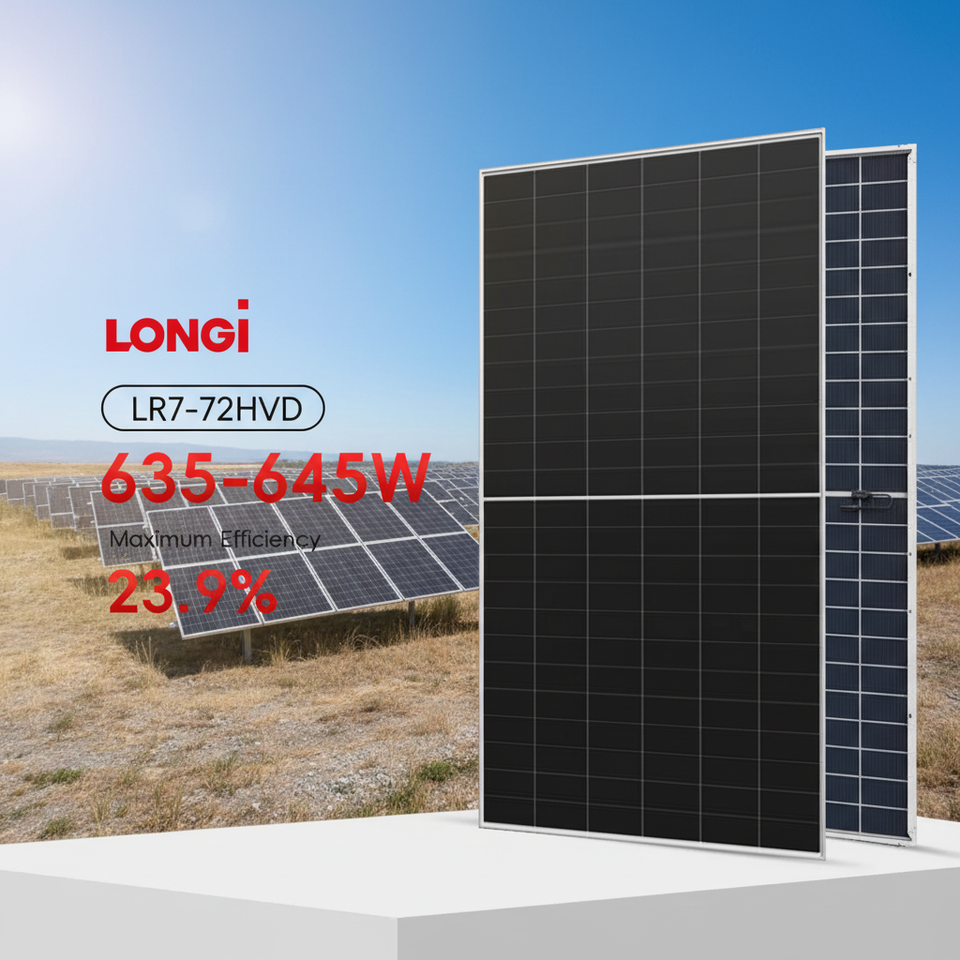 Longi N Type Solar Panel 635W 640W 645W Monocrystalline PV Modules for Home Rooftop Solar Power System