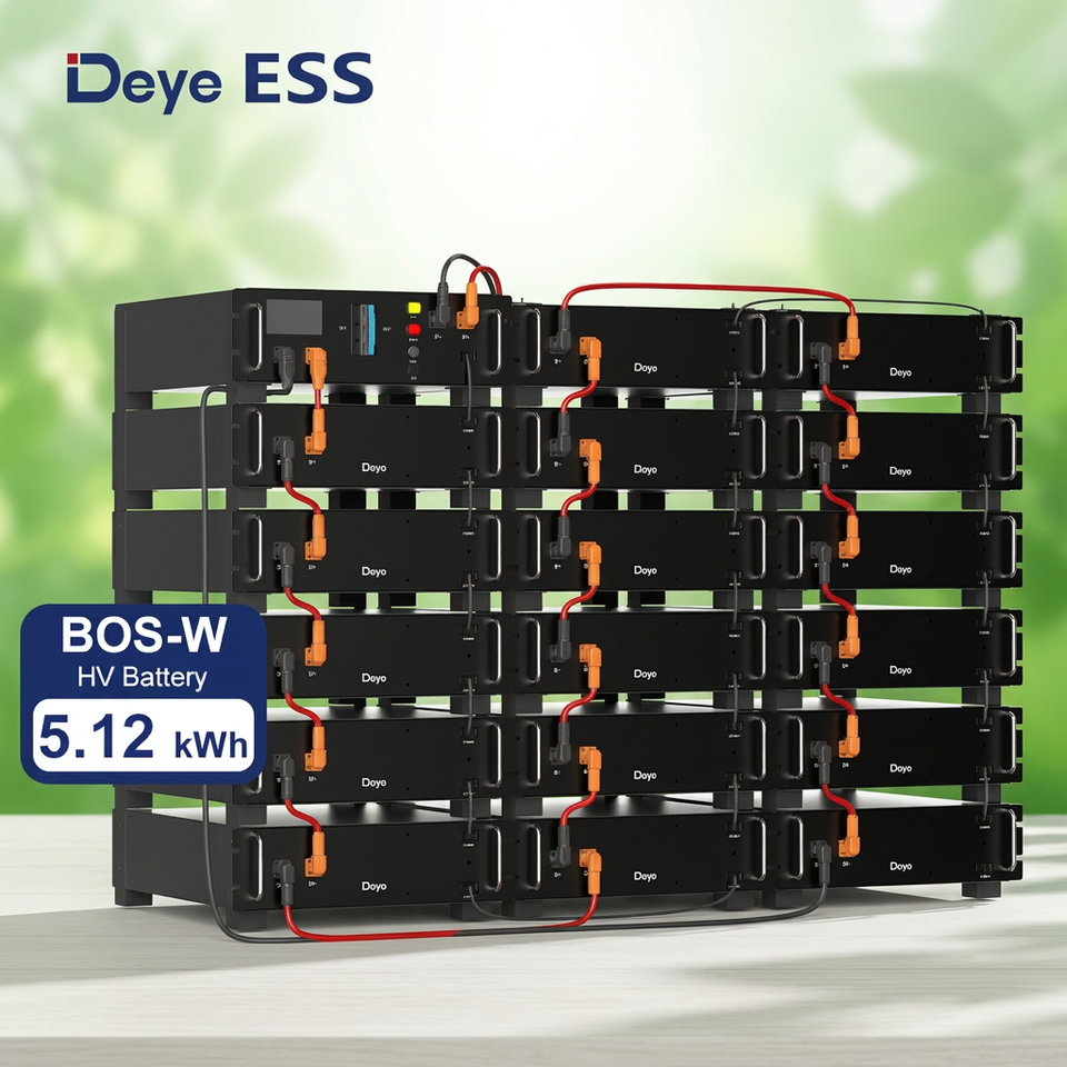 Deye BOS-W 5.12kWh 100Ah LiFePO4 Battery Pack Solar Energy Storage System Advanced Energy Solution