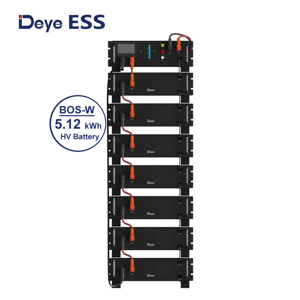 Deye BOS-W 5.12kWh 100Ah LiFePO4 Battery Pack Solar Energy Storage System Support Modules Parallel Connection