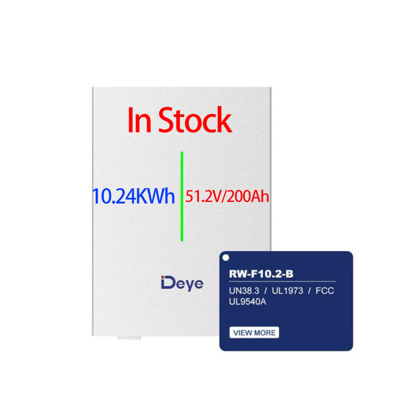 Deye Residential ESS 51.2 V 200Ah 10.24kWh 10kWh LiFePO4 Lithium Batteries for Solar Energy System
