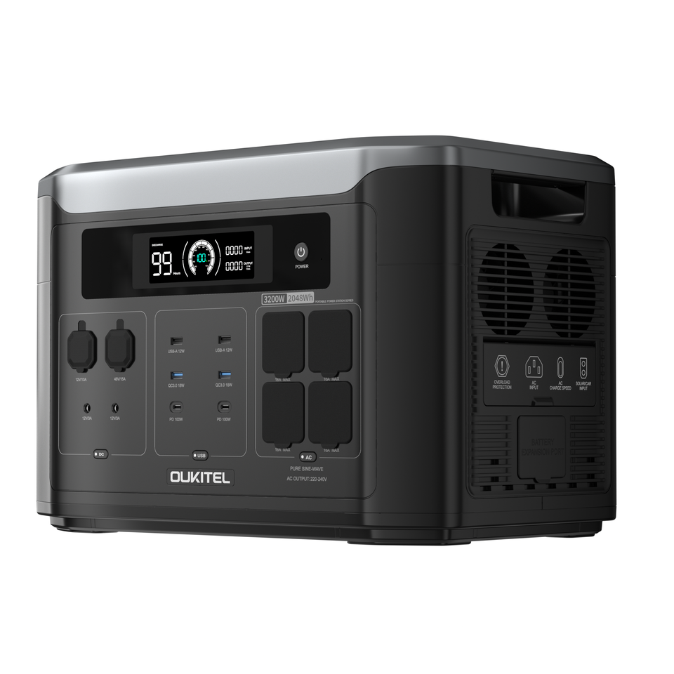 3000 watts Solar Generator Set for Home 3000W 3200W Portable Power Station With 7*2048Wh External Lifepo4 Battery