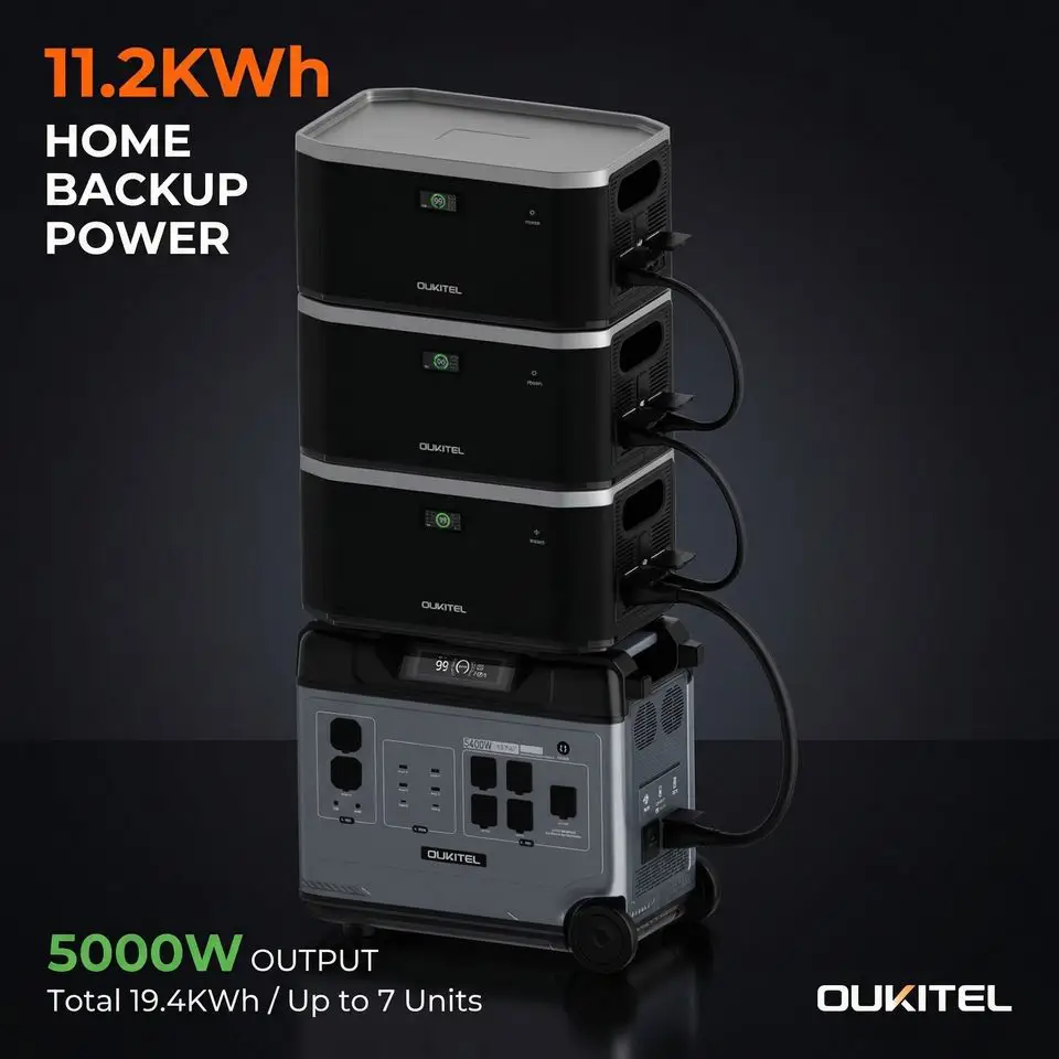 Silent Solar Generator 6000W Universal Voltage Fast Charging Portable Power Station 40KWh